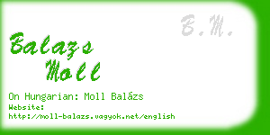 balazs moll business card