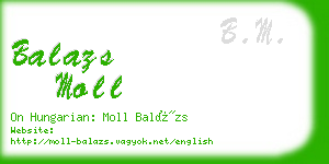 balazs moll business card
